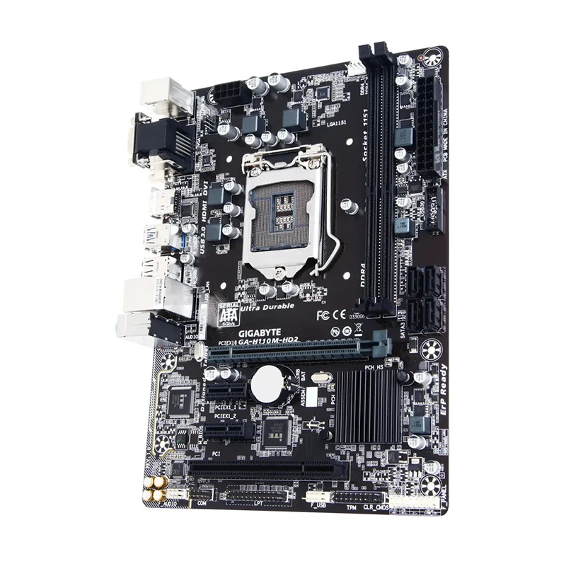 

GA-H110M-HD2 For Gigabyte LGA1151 Intel H110 Desktop PC Motherboard DDR4 32G PCI-E X16 DVI HDMI USB3.0 Core i5-7500 i7-7700 CPU