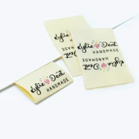custom sewing label logo or text fold tags personalized brand printing labels sew on label fr096