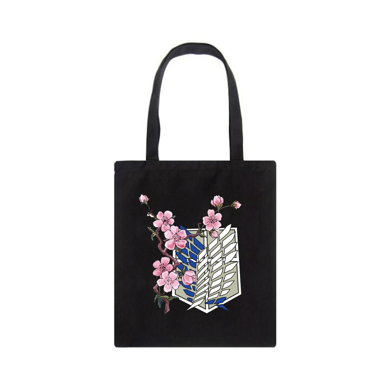 

Japanese Anime Canvas Bag Shopper Bags hip hop GothicShopping Bag Shoulder Bag Women Canvas Bag Handbag Reusable