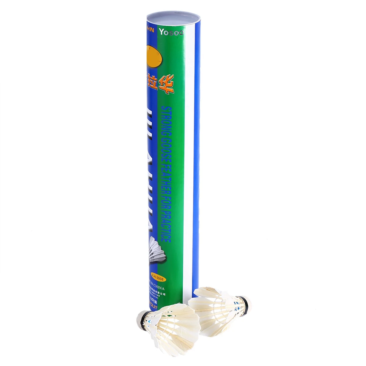 

New 12 Pcs White Goose Feather Badminton Ball Shuttlecocks Sport Training Game Good-Quality Teal Feathers With Durable Foam Head