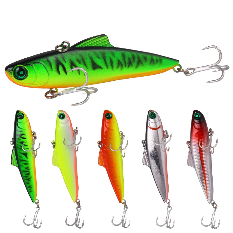 

1PCS VIB Fishing Lure Lead Swim Minnow Wobbler Hard Bait85mm21g Artificial Crank Bait Winter Sea Fishing Bass Diving Swivel Bait