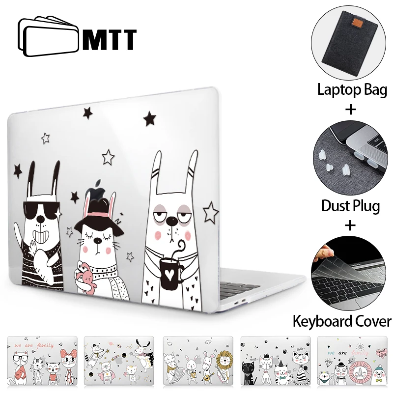 Милый мультяшный чехол MTT для Macbook Air Pro Retina 11 12 13 15 16 с кристаллами air рукав ноутбука