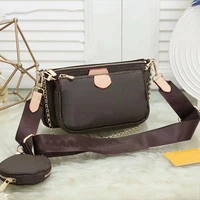fashionable 3 piece womens messenger bag with pu leather cross slung small purse tote bag
