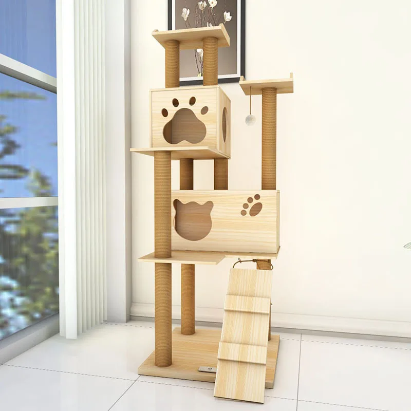 Большая прочная деревянная рама для лазания кошек устойчивая полка кошки