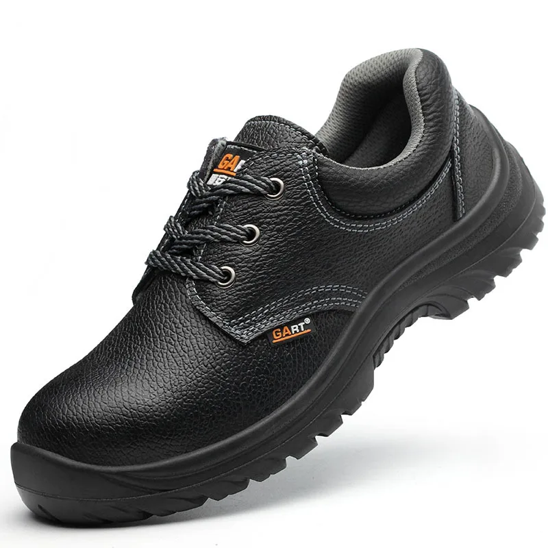 

high quality men casual large size steel toe cap work safety shoes platform cow leather tooling shoe worker security boots mans