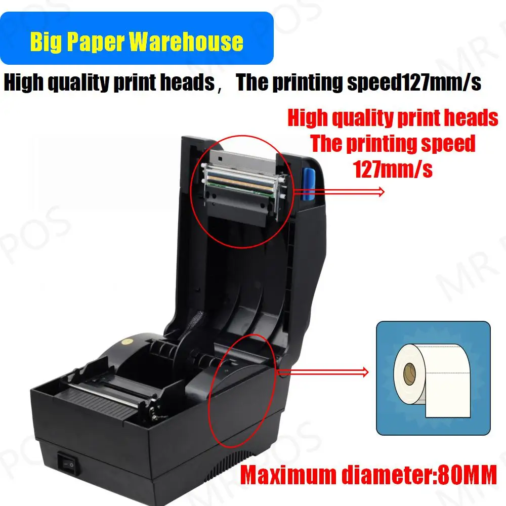 Xprinter XP 330B 20 80 мм пос Термальность чековый Label двойного назначения принтер стикер