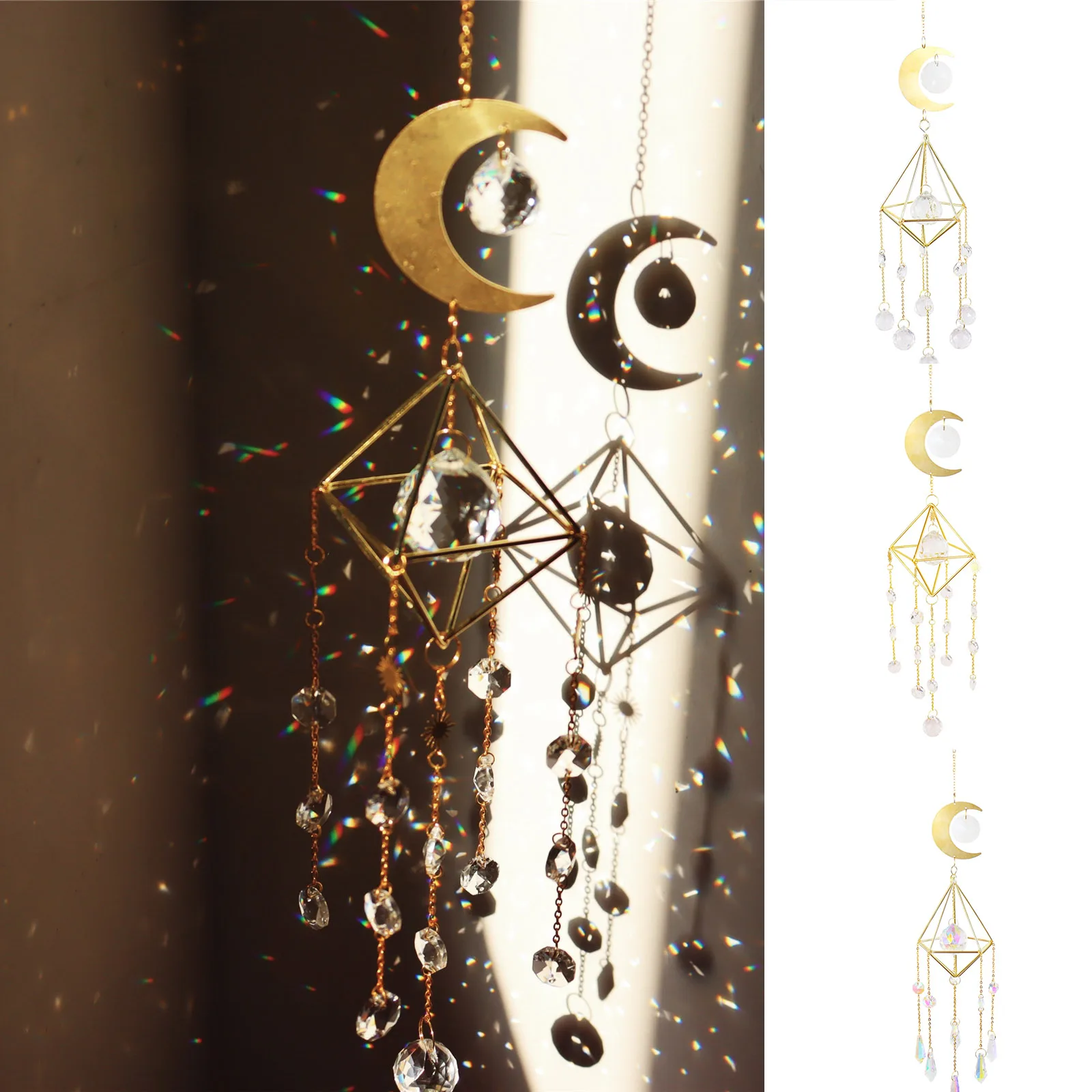 

Аврора хрустальные солнцезащитные козырьки Декор Радужный производитель Хрустальный подвесной орнамент для дома сада HANW88