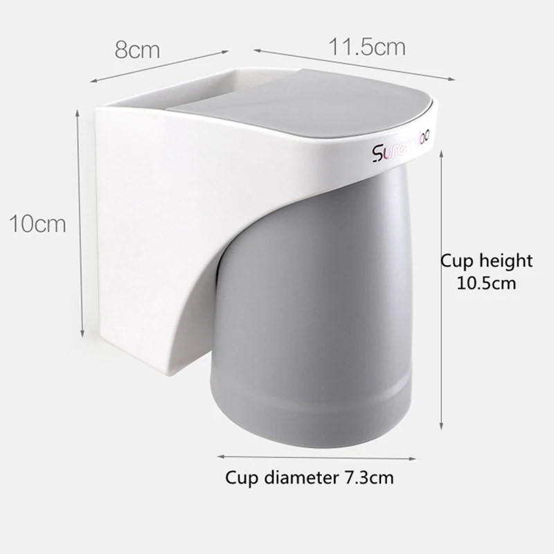 

Toothbrush Holder Bathroom Accessories Toothpaste Squeezer Dispenser Storage Shelf Set For Bathroom Magnetic Adsorption With Cup