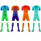 Мужская зеленая футболка с коротким рукавом, Футбольная форма для взрослых, детская желтая футболка, Спортивная футболка для мальчиков, набор сделай сам, номер OEM