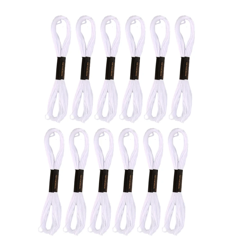 Embroidery Thread Starter Black And White Fabric Cross Stitch Craft DIY Tools Kit 12/24pcs | Дом и сад