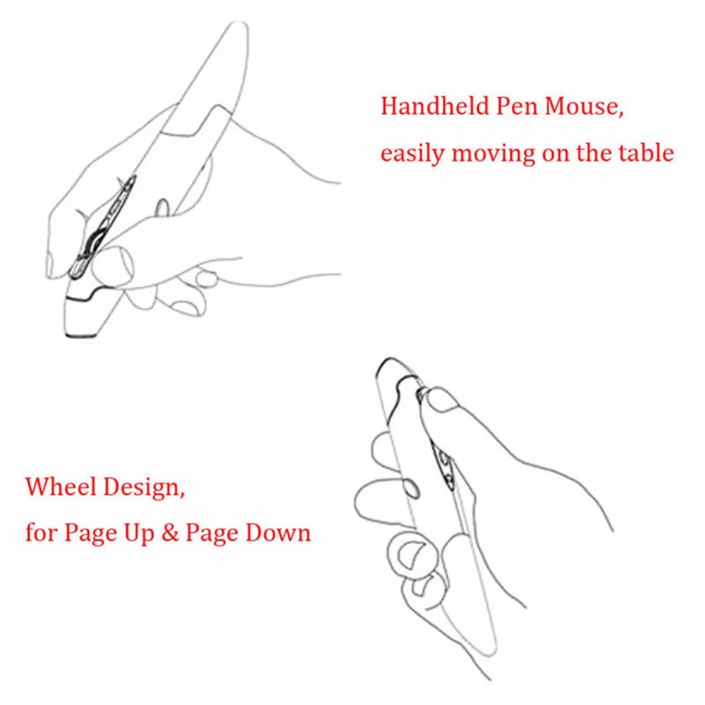 Беспроводная компьютерная мини-мышь в форме ручки 2 4 ГГц эргономичная ручная