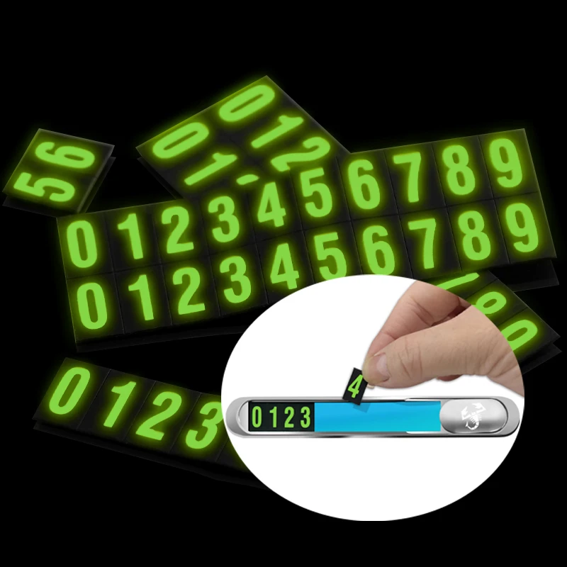 

Luminous Car Temporary Stop Sign Parking Card Telephone Number Plate Sticker for Abbas Abarth Punto 124/125/500 Stilo Ducato