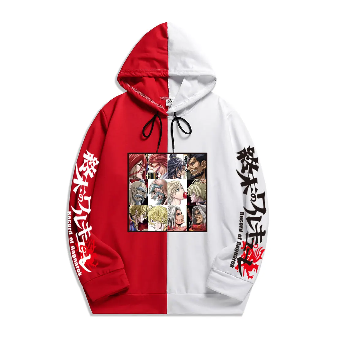 

Летняя модная толстовка с аниме рисунком Ragnarok, двухцветные толстовки с принтом, пуловер, свитшот, тонкая одежда Харадзюку, косплей