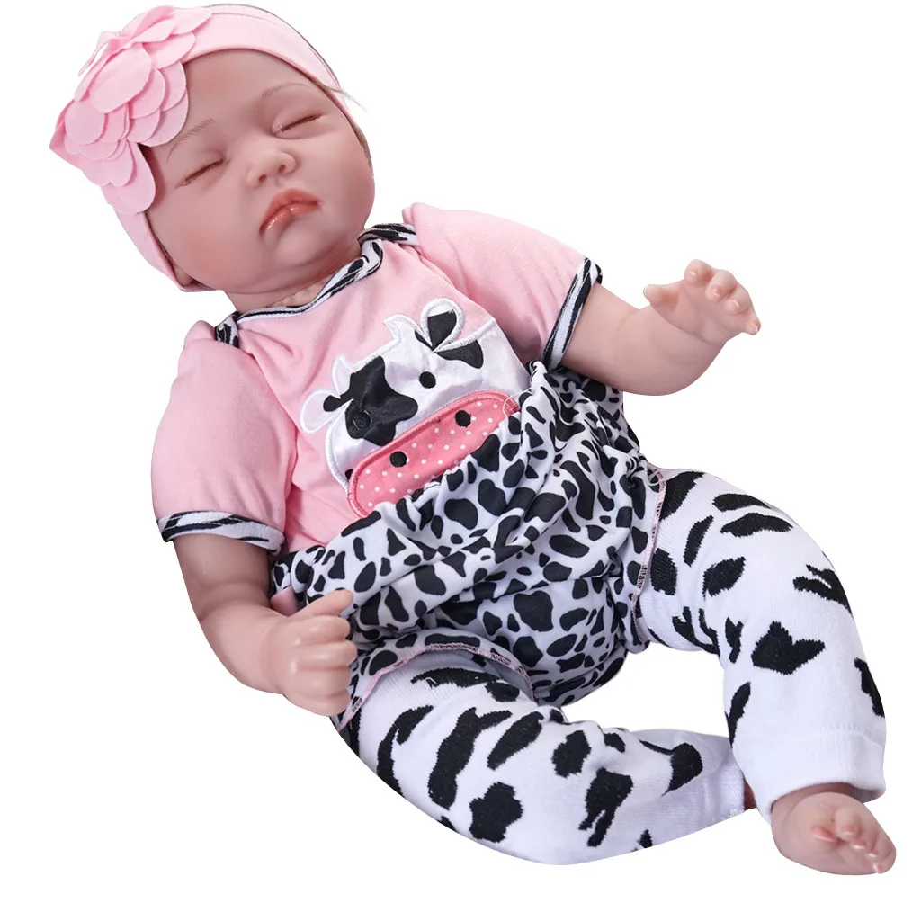 Мягкие виниловые куклы реборн 55 см дизайнерские ручной работы с тканевым