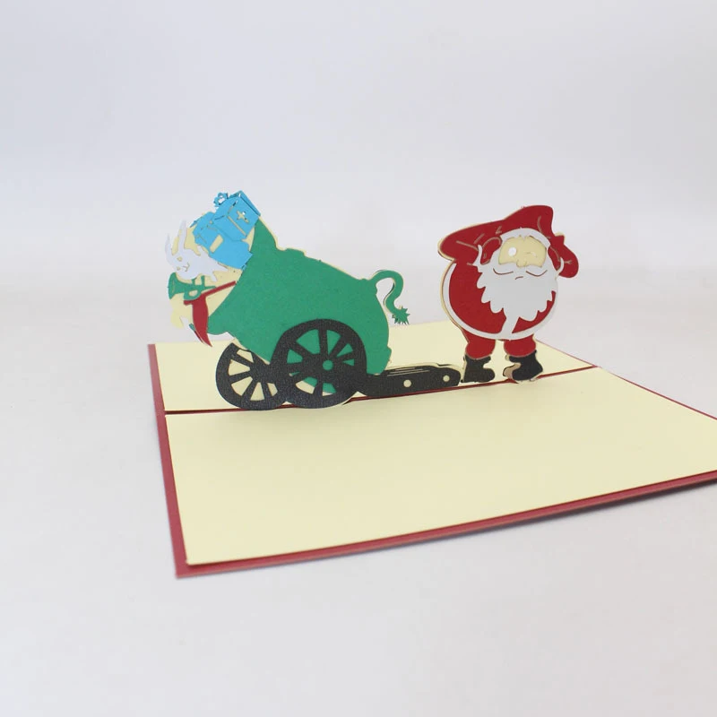 5 стилей 3D мультфильм ручной работы Рождество Санта Клаус Бумажные приглашения