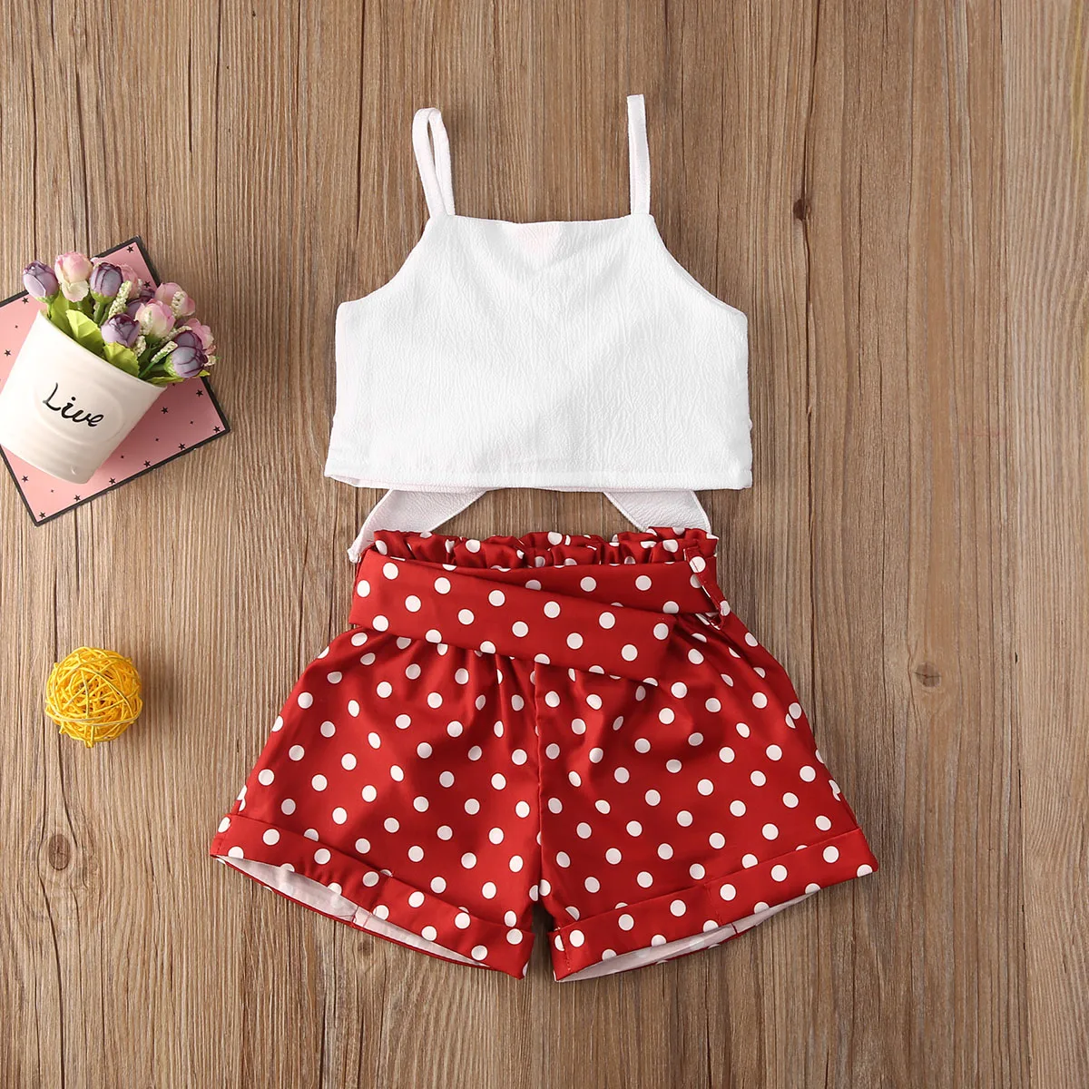 Emmababy одежда для малышей комплекты одежды девочек летние однотонные Цвет ремень