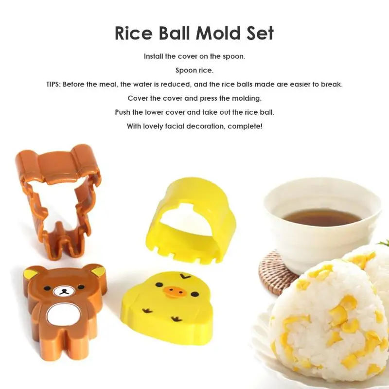 2 шт рисовый шар суши мейкер курица медведь рисовые формы для пирожных Сделай Сам