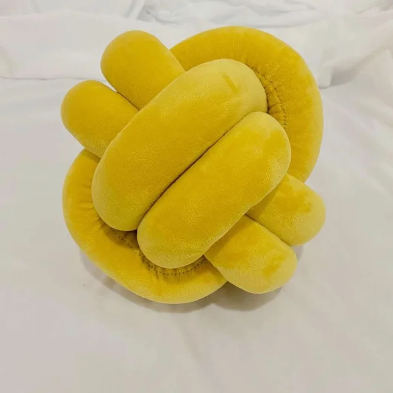 Скандинавская Подушка с узлом подушка на спинку дивана однотонная мягкая