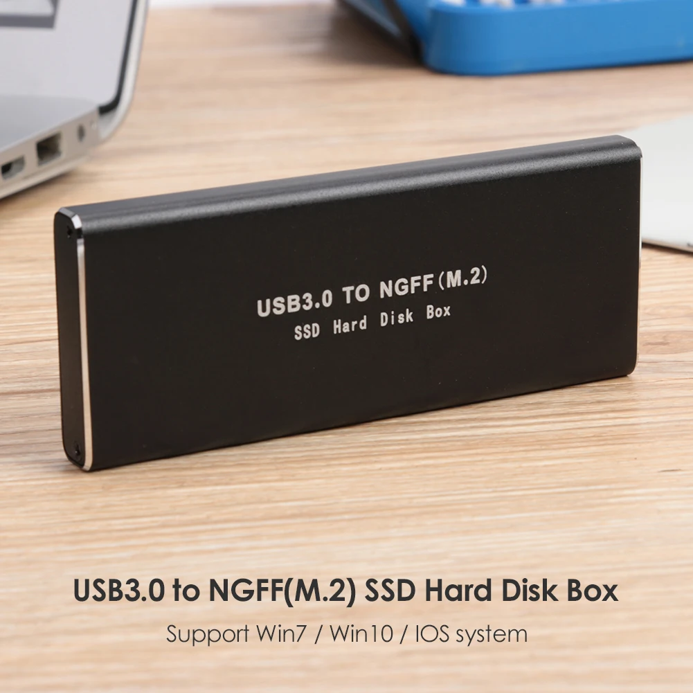 

USB 3.0 to M.2 NGFF Box Adapter 2230 2242 2260 2280 SSD External Enclosure Solid State Drive Disk Mobile Case