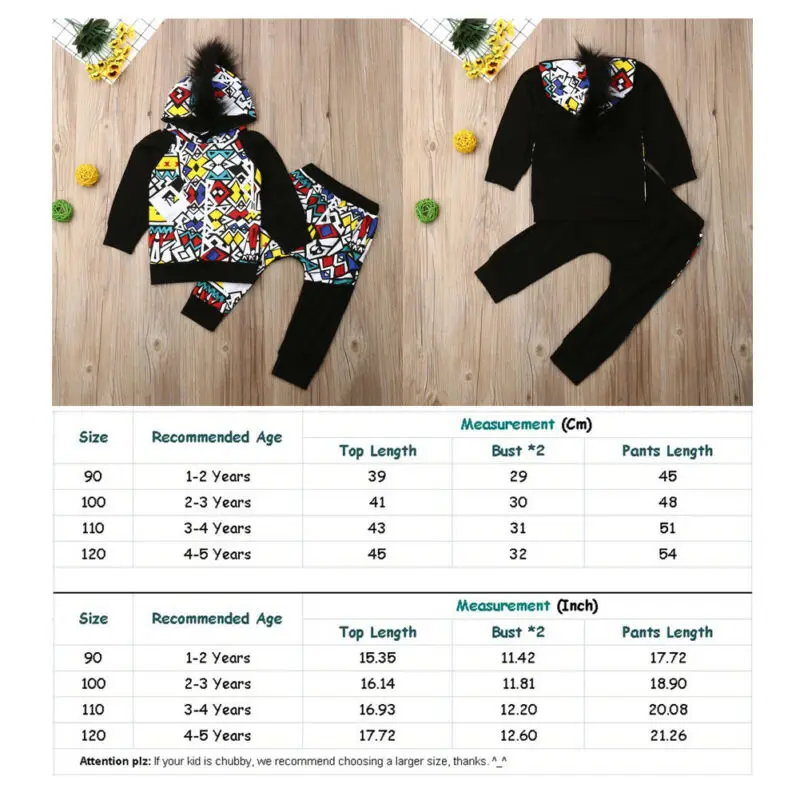 

New Fashion Cool 2PCS Infant Baby Cloths Kids Boy Printed Hooded Long Sleeve Tops Shirt Pants Outfits Clothes Set