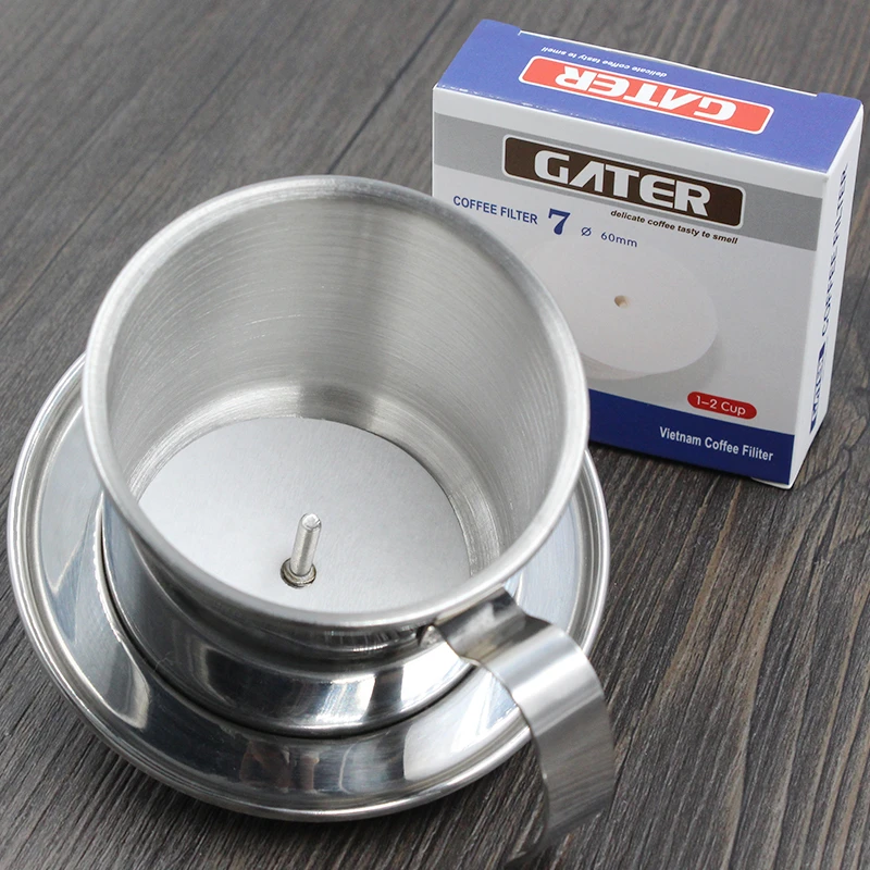 Вьетнамский кофейный капельный фильтр из нержавеющей стали набор 100 фильтров для