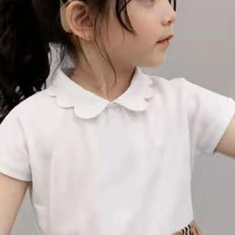 

Pre-sale 2021 New Bu Baby Girl Clothes Stitching Fake Two-piece Dress Plaid & Stripes Girls Dress Size 90-160cm Girl Clothes