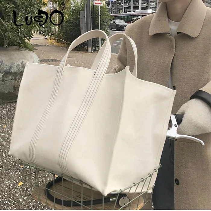 

Casual Jumbo Canvas Totes Bags Fashion Large Shopping Bag 2021 New Bucket Bag Female Shoulder Messager Crossbody Bags