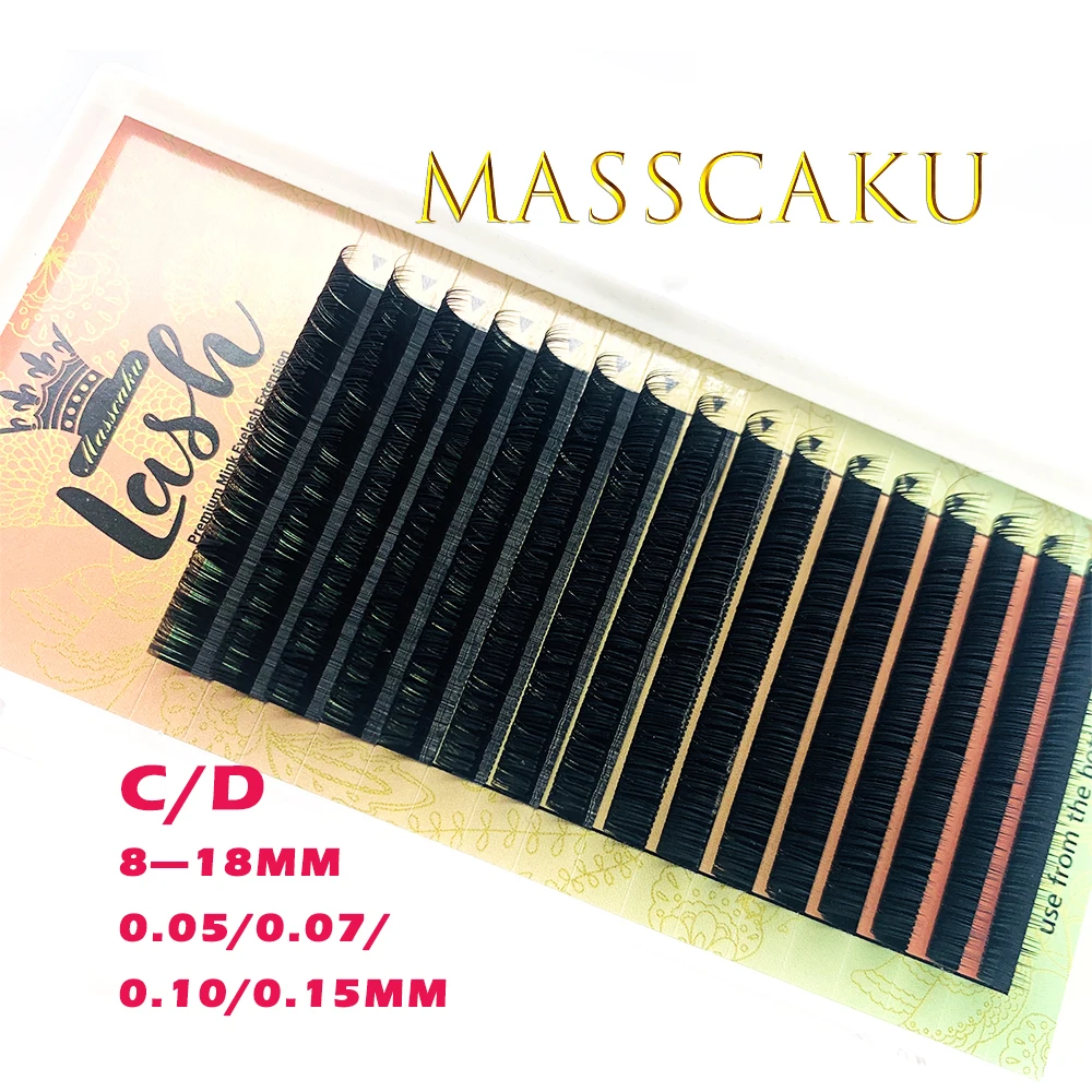 

MASSCAKU Eyelashes Makeup Maquiagem 1 Case 16rows Individual Eyelash Faux Cils High Quality Premium Mink Lashes Cilios