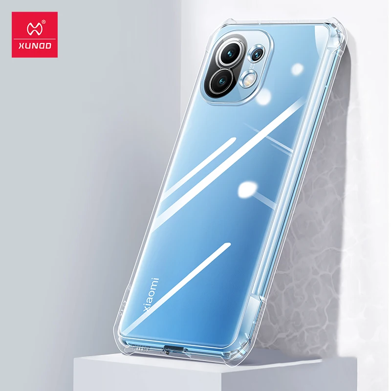 

For Xiaomi Mi 11,Mi 11 Phone Case,Xundd Shockproof Transparent Glove Glass Phone Cover Airbags Thin Phone Case for Xiaomi Mi 11