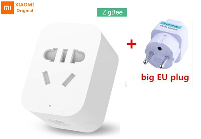 Xiaomi mijia интеллектуальная розетка Zigbee версия WiFi беспроводной пульт дистанционного управления гнездо адаптера питание таймер включения и выключения через приложение - Цвет: Zigbee big EU plug