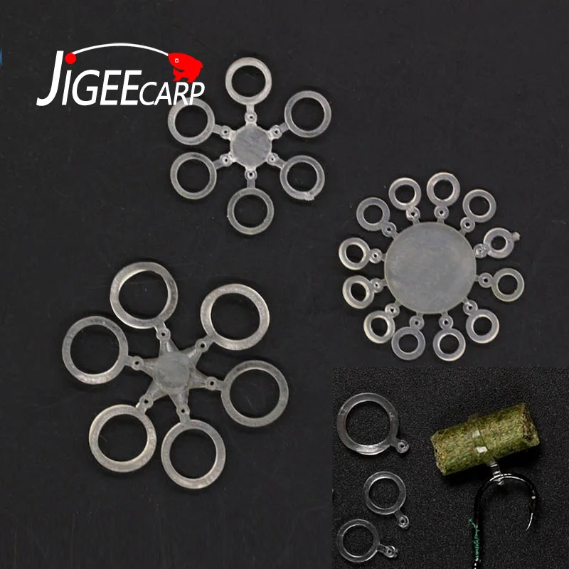 JIGEECARP 10 комплектов резинки для наживки пеллет эластичные резиновые кольца ловли