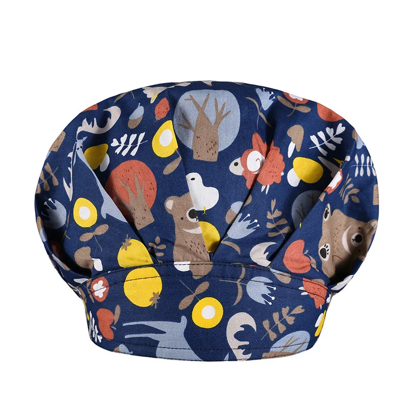 

Medical Operation Hat Female Printing Nurse's Cap For Chemotherapy During Confinement Dental Dentist Cap Is Tight