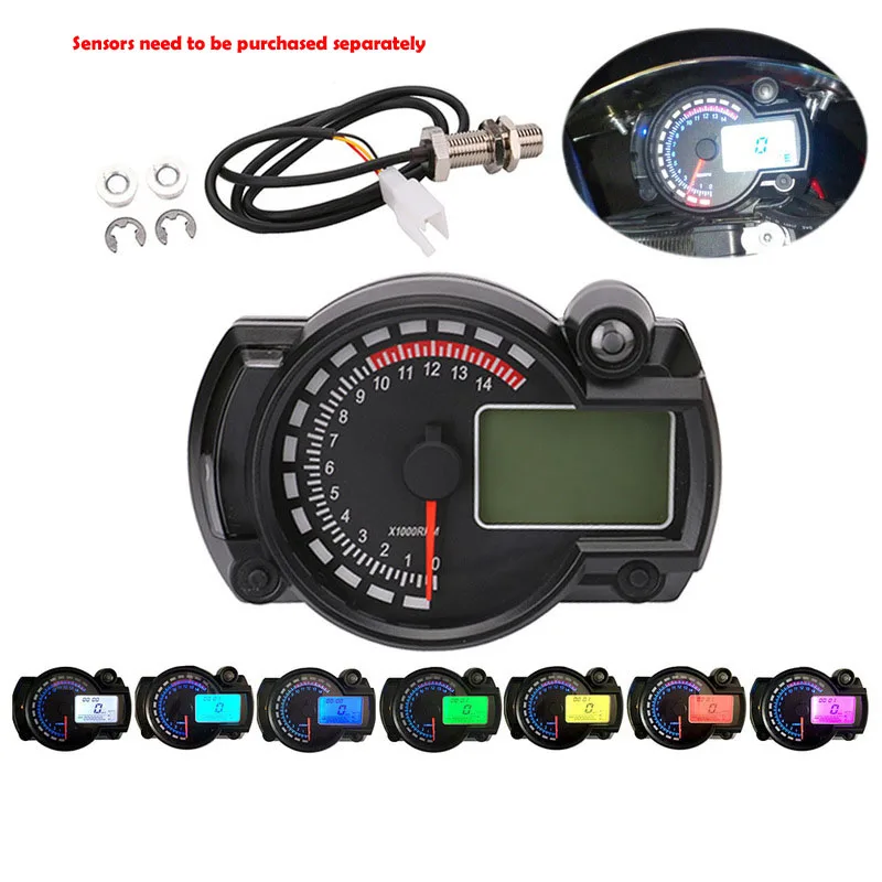 

Motorcycle Universal Refitting Accessories Waterproof LCD Refitting Instrument Code Meter Digital Odometer Speedometer Abs