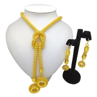 kingdom ma fashion african beads jewelry set nigeria women necklace earrings jewelry sets dubai gold color jewelry set