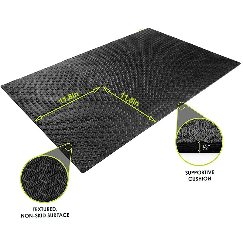 Beste 24Pcs 30X30 Eva Blad Graan Vloer Sport Bescherming Gym Mat Antislip Soft Foam Splicing Tapijten Dikker Shock Kamer Workout Yoga Mat