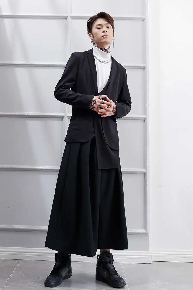 

Mens Suit Coats Jacket Vintage Personality Irregular Loose Small European And American Simple Design Large Size Clothing