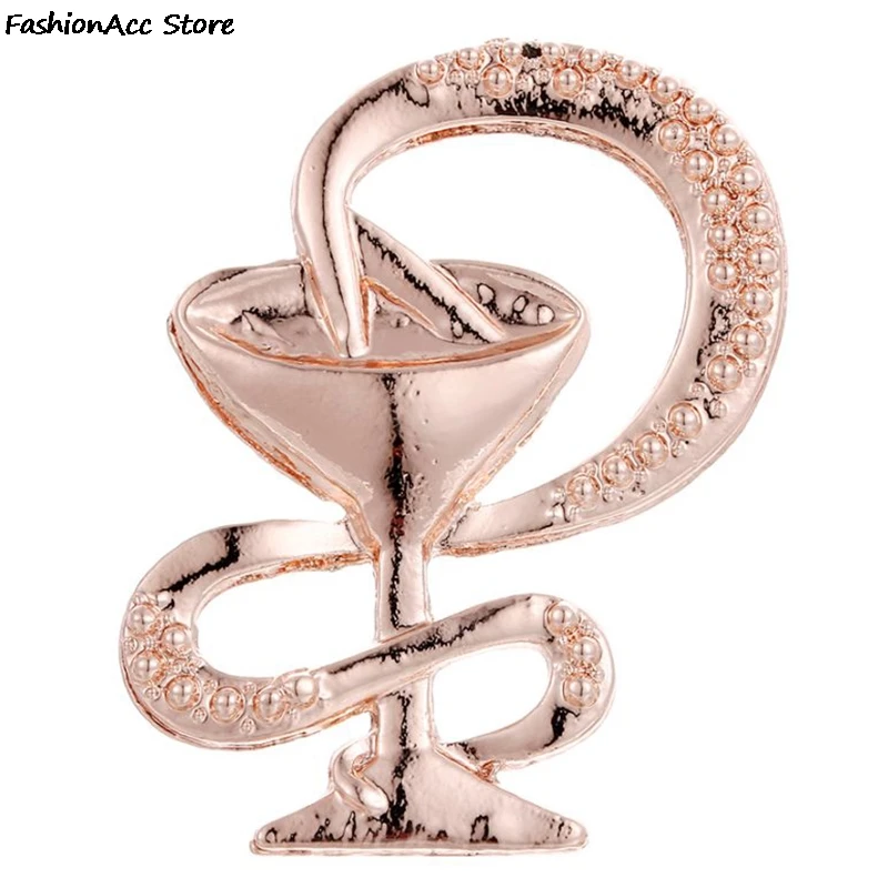 

Модная чаша для гигиенических булавок значок Роза брошь ювелирные изделия медсестры Доктор Медицинский символ булавка Женские аксессуары ...