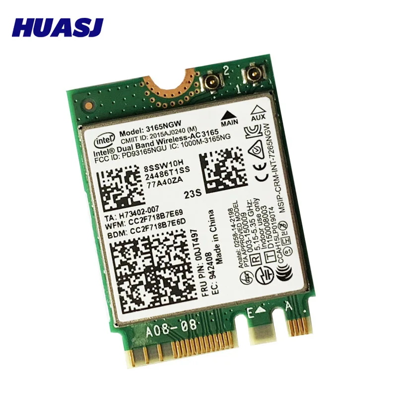 Huasj Intel 00JT497 3165NGW беспроводной переменный ток двухдиапазонный для ноутбука Lenovo