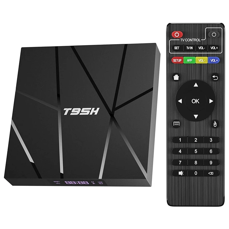 

Android 10.0 Tv Box 2GB RAM 16GB ROM, T95H H616 Quad-Core Smart Box Support 2.4G WiFi HD 3D/H.265/6K HD