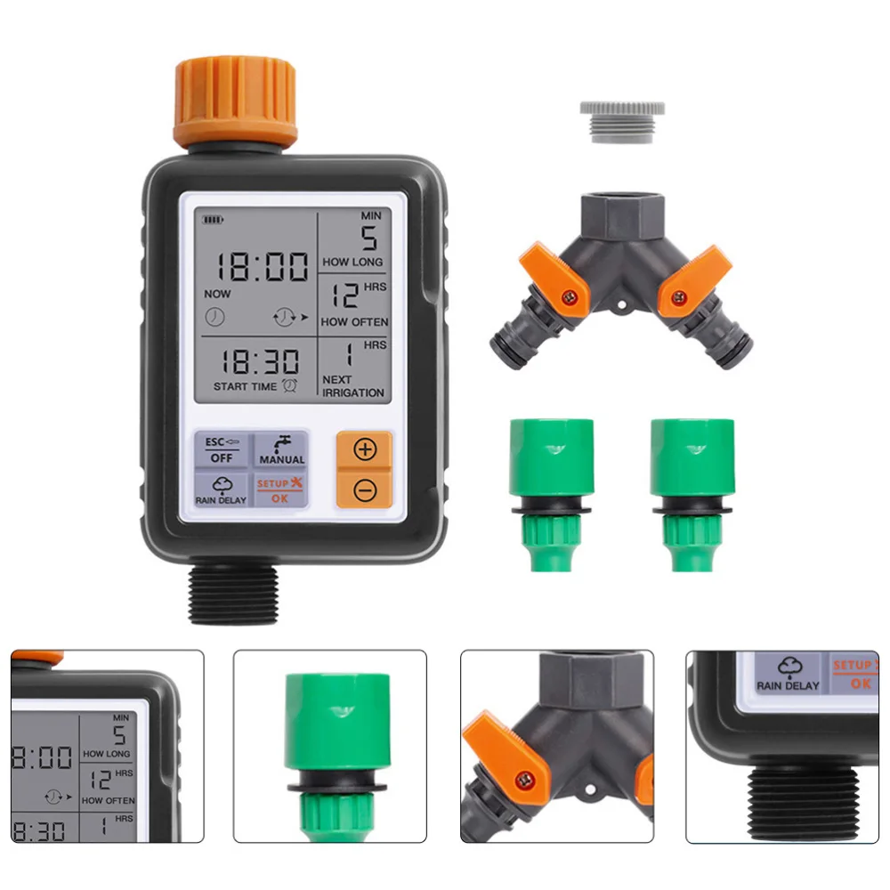 

1 Set Automatic Irrigation Water Timer Screen Sprinkler Controller (Single Exit)