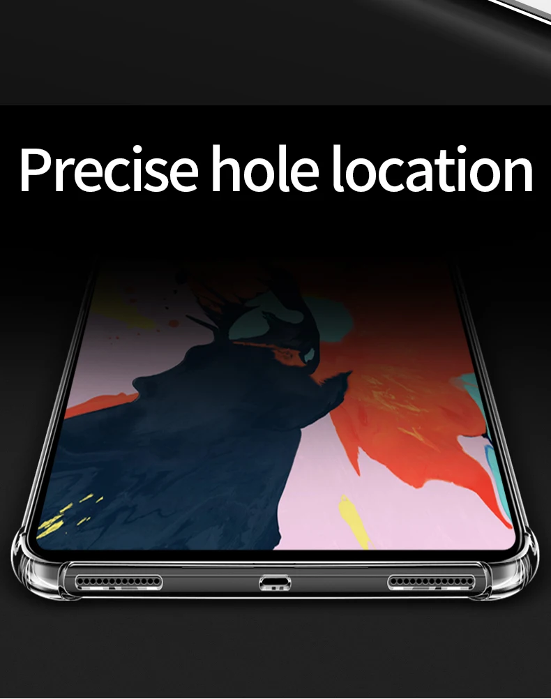 Чехол для iPad Pro 12," 11" 4 угловой противоударный прозрачный чехол тонкий силиконовый мягкий ТПУ чехол для планшета funda coque