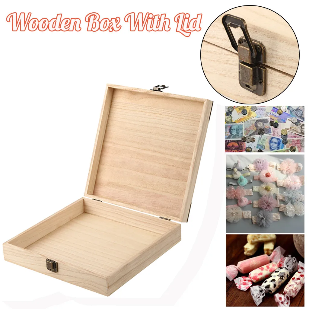 

Multifunction Wooden Storage Box Case for Change Jewellery Small Gadgets Gift /Rectangle Shaped Vintage Wooden Box Jewelry Case