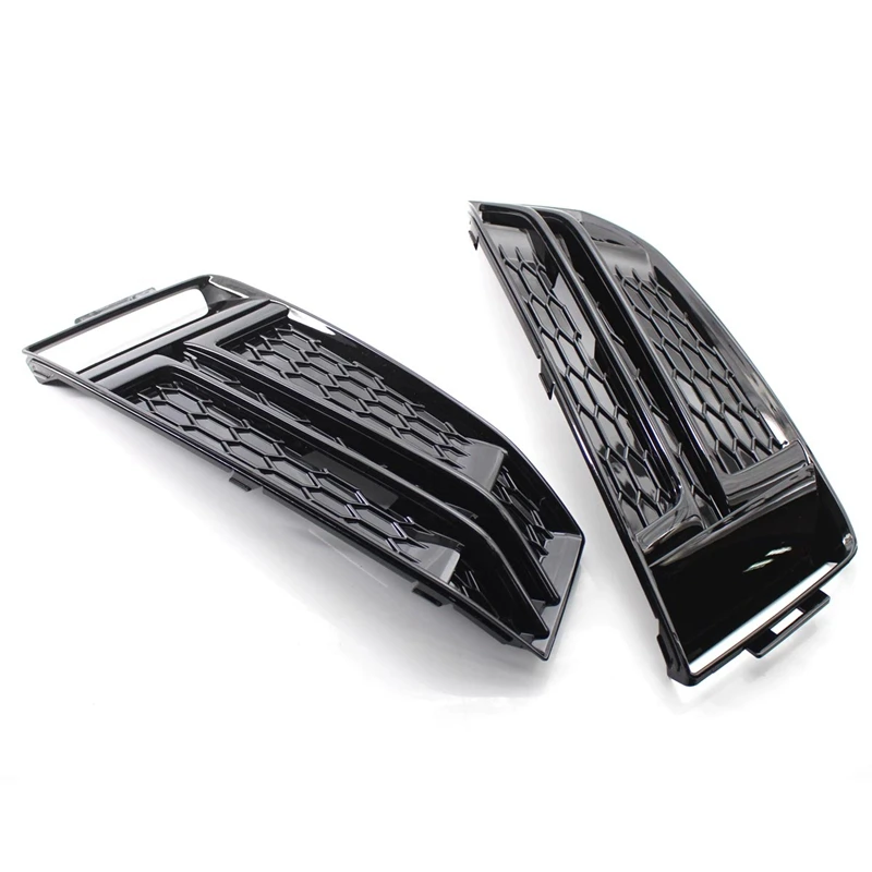 

A Pair Car Front Bumper Fog Light Lamp Grille Cover Trim for - A4 B9 S-LINE 2016-2018 Fog Light Grill 8W0807681F