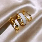 Новинка 2021, готический стиль, три штуки, Открытое кольцо, модные корейские женские ювелирные изделия, европейские и американские Свадебные вечерние сексуальные кольца