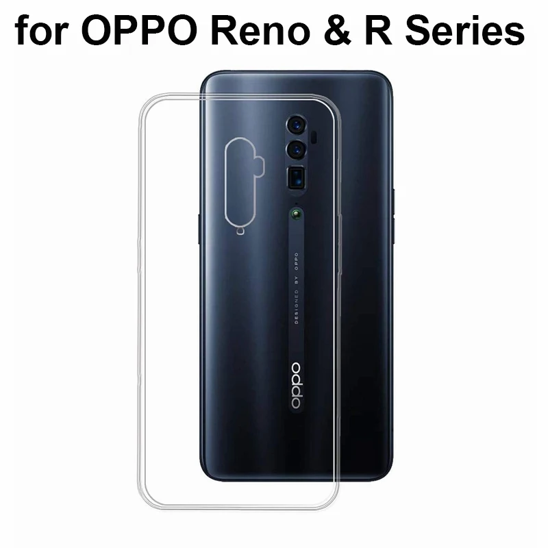 Прозрачный чехол для OPPO Reno 10x Zoom Z R17 R15 Pro Reno2 F Ультратонкий Мягкий силиконовый