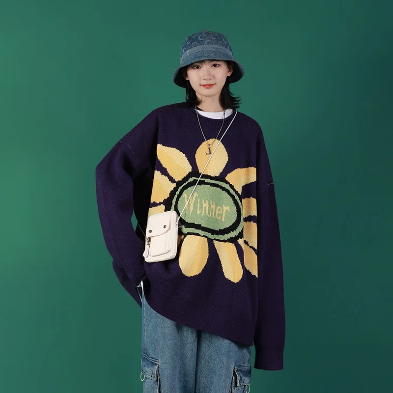 Осенне-зимние свободные свитера для женщин верхняя одежда свитер студентов |