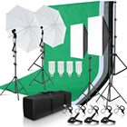Осветительный комплект для фотостудии, набор софтбоксов осветительный Трипод светильник стойка для фона, поддержка зеленого фона, зонтик, фотография, видео съемка