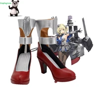cosplaylove kantai collection colorado red cosplay shoes long boots leather custom made