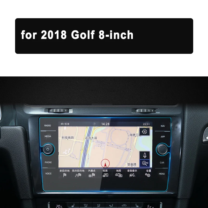 

Закаленное защитное стекло для VW Golf 2018 HD 8 '', Автомобильная Мультимедийная Защитная Наклейка для экрана, автозапчасти