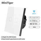 Minitiger WIFI Tuya Smart Life Ewelink домашний умный переключатель приложение беспроводной пульт дистанционного управления настенный светильник сенсорный выключатель работает с Alexa Google Home